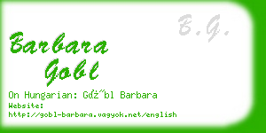 barbara gobl business card